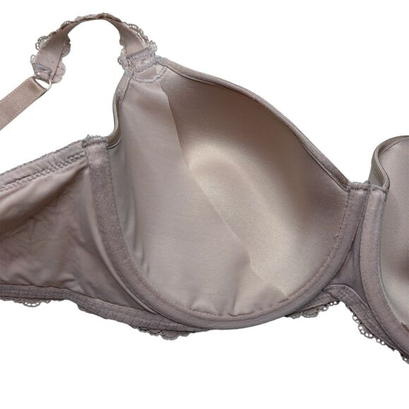 Wacoal Vivid Encounter Lace-Trim Contour Bra 853395 Beige Underwire Size 36DD - Picture 6 of 7